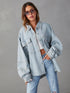 'Andrea' Lightweight Long Sleeve Denim Jacket - Celes Fashion